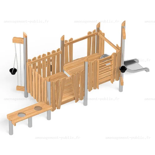 Structure de jeux de sable en bois de robinier